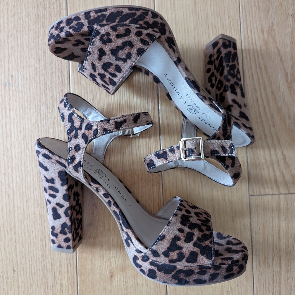 CL by Chinese Laundry strappy cheetah heels